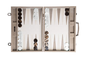 Hector Saxe - Backgammon board - Gabin competition Shagreen Taupe